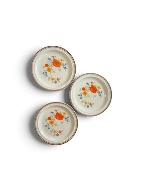 Antique 1970s Excel Linda Stoneware Plates-set of 3